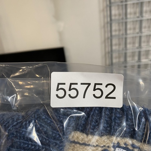 Zara Cardigan Sweater Womens Large Blue Argyle Button Front Patchwork Grandpa - Picture 14 of 15